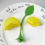 Home Tea Strainer Silicone Lemon Design Punch Leaf Shape Filter Herbal Spice Drinkware Tea Bag Infuser Tools Teapot Accessory