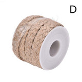 Home Spool Festival Scrapbooking DIY Craft Vintage Natural Hessian Jute Twine Rope Wedding Party Burlap Ribbon Decor 5M