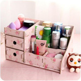 Home Office Storage Box Multifunction Pen Card Desk Storage Basket Wooden Jewelry Makeup Cosmetics Storage Box Container Case
