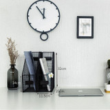 Home Office Storage Black White Iron Storage Box for Books Files Stationery Makeup Cosmetic Desk Organizer Home Office Storage