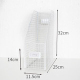 Home Office Storage Black White Iron Storage Box for Books Files Stationery Makeup Cosmetic Desk Organizer Home Office Storage