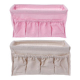 Home Foldable Makeup Organizer Multifunction Linen Cosmetic Storage Box Desktop Dressing Jewelry Small Storage Box