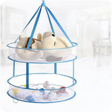 Home Dryer Double Layer Drying Rack Folding Hanging Clothes Laundry Basket Dryer Sweater Cloth Net Dry Rack Mesh Hanger