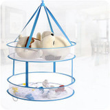 Home Dryer Double Layer Drying Rack Folding Hanging Clothes Laundry Basket Dryer Sweater Cloth Net Dry Rack Mesh Hanger