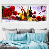 Home Decoration Diamond Painting rhinestone Cross Stitch rose flower Diy Diamond Embroidery Floral Diamond Mosaic Wall Decor