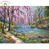 HOME BEAUTY oil paint painting by numbers diy picture drawing coloring on canvas painting by hand wall paint landscape J037