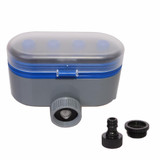 Home Ball Valve Electronic Two Outlet Four Dials Water Timer Garden Irrigation System for Garden, Yard #21032A