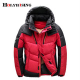 Holyrising 2017 New Casual Brand White Duck Down Jacket Men Autumn Winter Warm Coat Warm Down Hooded Jacket #18032