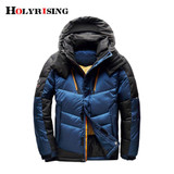 Holyrising 2017 New Casual Brand White Duck Down Jacket Men Autumn Winter Warm Coat Warm Down Hooded Jacket #18032