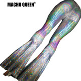 Holographic Boho Dance Leggings Mermaid Costumes Clothing Women Flare Bell Bottom Pants Leggings Rave Festival Clothes Outfits