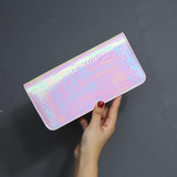 Hologram Zipper Clutch Wallet Women Long Wallets Money Purse Female Slim Wallet Organizer Card Holder Phone Coin Purse