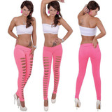 Hollow Out Fitness Leggings Women Fashion Summer Workout Legging Female Pants Slim Elastic Trouser Floral jeggings legins Womens