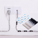 Holder Table Cable Drop Clip 20pcs/bag Secure Desk Tidy Organizer Portable Wire Cord Lead USB Charger Cord Holder