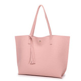 HOJOEE luxury brand women's handbags leather topHandle a bag women tote tassel casual high quality bags for women pouch designer