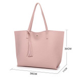 HOJOEE luxury brand women's handbags leather topHandle a bag women tote tassel casual high quality bags for women pouch designer