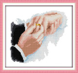 Hold hands in hand Counted Printed on canvas DMC 11CT 14CT Cross Stitch Needlework Sets embroidery kits paintings DIY home decor