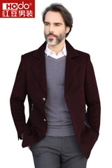 Hodo Long Sleeves Turn-down Collar Chaquetas Rompevientos Hombre Solid Color Long Suit Jacket For Men Men's Wool Coat