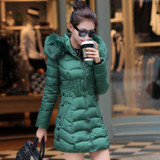 HLMFS 2017 new fashion women winter coats warm winter jackets slim style long sleeve cotton Hooded Fur collar jackets outwear