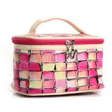 HLDAFA 2017 PU women makeup bag Plaid fashion travel organizer cosmetic bag professional suitcase toiletry bag pouch beauty case