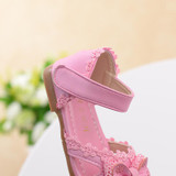 HITOMAGIC 2017 Kids Shoes Sandal Girls Leather Kids Girl Summer Shoes Bowtie Baby Sandals Soft Leather Children Footwear Pink