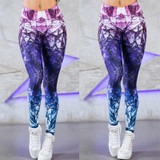 HIRIGIN Brand Leggings Women Mandala Mint Print Fitness legging High Elasticity Leggins Legins Stretch Trouser Pants for women