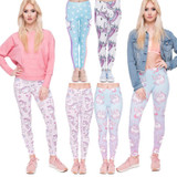 HIRIGIN 2017 Women Leggings Digital Printed Trousers Unicorn Legging Slim High Waist Legins Women Pants Fitness Stretch Trousers