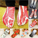 hirigin 2017 Funny 3D Printed Men Women Casual Low Cut Ankle Socks Cotton Socks