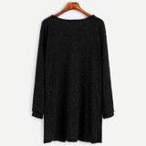 HIRIGIN 2017 Autumn Winter Women Crochet Knitted Long Cardigan With Pockets Gray Black Women Long Sleeve Sweater pull femme