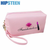 HIPSTEEN Portable Retro Style Cute Fashion Lip Fashion Pattern Cosmetic Bag Durable Travel Organizer Bag (Lips color random)