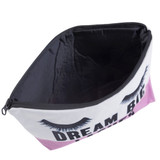 HIPSTEEN Fashion Women Cosmetic Makeup Bag Case Eyelash Letter Pattern Polyester Travel Make Up Organizer Storage Bag