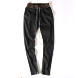 HIPFANDI Newest Hip Hop Men fear of god fog justin bieber style skinny slim long stripe zippers pants jogger in kanye west