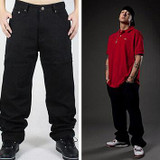 Hip Hop Jeans Men 2016 New Fashion Black Jeans Baggy Loose Fit Hiphop Skateboarder Jeans Free Shipping CHOLYL