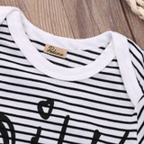 2017 Newest Kids Baby Boy Girl bodysuits Infant Striped Jumpsuit Bodysuit Clothes Outfits