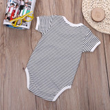 2017 Newest Kids Baby Boy Girl bodysuits Infant Striped Jumpsuit Bodysuit Clothes Outfits