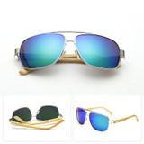 2017 Newest Fashion Sunglasses with Bamboo Frame and Mirror Lenses
