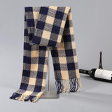 2017 Newest Fashion Men Scarves Imitation Cashmere Plaid Long Scarf Autumn And Winter Warm Soft Scarf