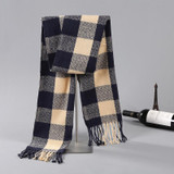 2017 Newest Fashion Men Scarves Imitation Cashmere Plaid Long Scarf Autumn And Winter Warm Soft Scarf