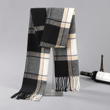 2017 Newest Fashion Men Scarves Imitation Cashmere Plaid Long Scarf Autumn And Winter Warm Soft Scarf