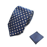 Beirut Design Silk Tie and Handkerchief Set