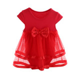 2017 Newborn Summer Baby Dress Summer Cotton Bow Baby Rompers For Girl Kids Infant Princess Clothes Baby Girls