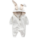 2017 Newborn Infant Baby Girl Boy Clothes Cute 3D Bunny Ear Romper Jumpsuit Playsuit Autumn Winter Warm Bebes Rompers One Piece