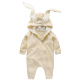 2017 Newborn Infant Baby Girl Boy Clothes Cute 3D Bunny Ear Romper Jumpsuit Playsuit Autumn Winter Warm Bebes Rompers One Piece
