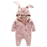 2017 Newborn Infant Baby Girl Boy Clothes Cute 3D Bunny Ear Romper Jumpsuit Playsuit Autumn Winter Warm Bebes Rompers One Piece