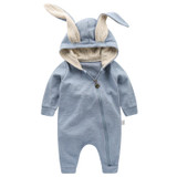 2017 Newborn Infant Baby Girl Boy Clothes Cute 3D Bunny Ear Romper Jumpsuit Playsuit Autumn Winter Warm Bebes Rompers One Piece