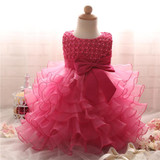 2017 Newborn Baptism Baby Girls dress Kids Clothing Birthday Party Vestido Princess dresses summer Girl Dress children clothes