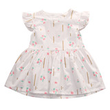 2017 Newborn Baby Girl Dress Summer Ruffles Sleeve Cotton Clothes Cute Bebes Heart Princess Girls Party Dress Vestido Infantil