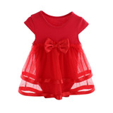 2017 NewBorn Baby Dress Summer Cotton Bow Baby Rompers For girls Summer Kids Infant Clothes Baby Girls Jumpsuit