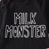 2017 Newborn Baby Clothes Milk Monster Long Sleeve Cotton Romper+Pant+Hat 3PCS Outfit Kids Clothing Set 0-24M