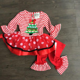 2017 new year Girl Dresses Christmas Girl Santa Dress Cute Kid Clothing Long Sleeve baby girl christmas tree dress outfits