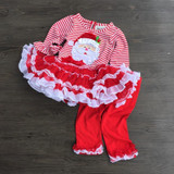 2017 new year Girl Dresses Christmas Girl Santa Dress Cute Kid Clothing Long Sleeve baby girl christmas tree dress outfits